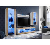 Komodee Ensemble TV Tivoli Medio A1 Blanc/Wotan 250x159x35 cm