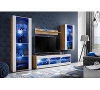 Komodee Ensemble TV Tivoli Medio A1 Wotan/Blanc 250x159x35 cm