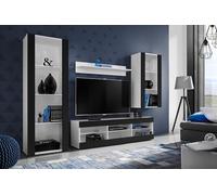 Komodee Ensemble TV Tivoli Medio Blanc/Noir 250x159x35 cm