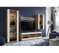 Komodee Ensemble TV Tivoli Medio Wotan/Blanc 250x159x35 cm