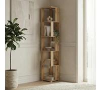 Komodee Étagère Sola Chene Wotan 29x168x29 cm | Étagère debout haute SOLA - Chêne Wotan - Largeur 29 cm, Hauteur 168 cm, Profondeur 29 cm