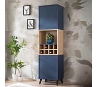 komodee Fondi Buffet Haut, Pour Salon, Style Skandinave, Bleu, Bois Clair