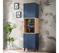 komodee Fondi Buffet Haut, Pour Salon, Style Skandinave, Bleu, Bois Clair