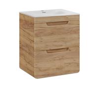 Komodee Meuble Salle de Bain Arvida Chene/Gris 80x59x46 cm