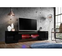Komodee Meuble TV Merano A2 Noir 230x52,5x35 cm