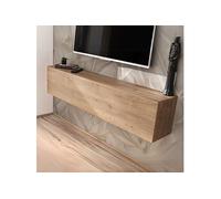 Komodee Meuble TV Suspendue Como - Chene - Miel Truffe - 140 x 30 x 23 cm