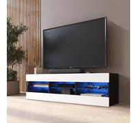 Komodee Meuble TV Tivoli A1 Blanc/Noir 140x40,5x35,5 cm