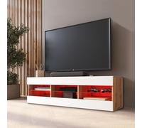 Komodee Meuble TV Tivoli A2 Blanc/Wotan 140x40,5x35,5 cm