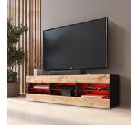 Komodee Meuble TV Tivoli A2 Wotan/Noir 140x40,5x35,5 cm