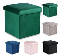 Komodee Pouf Pliant Cortona M - 30x30x30cm Velours Vert