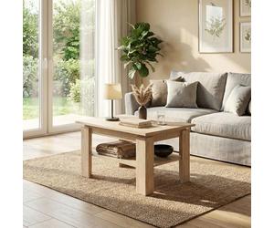 Komodee Table de Chevet Sola Chene Sonoma 55x43x55 cm | Table basse Sola - Chêne Sonoma - Étagère supplémentaire - Largeur 55 cm, Hauteur 43 cm, Profondeur 55 cm