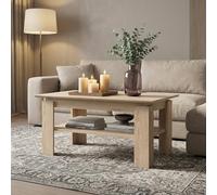 Komodee Table de Chevet Sola Chene Sonoma 90x43x55 cm | Table basse Sola - Chêne Sonoma - Étagère supplémentaire - Largeur 90 cm, Hauteur 43 cm, Profondeur 55 cm