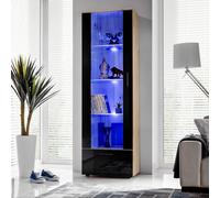 Komodee Vitrine Alessandria A1 Wotan/Blanc 60x192x42 cm