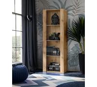 Komodee Vitrine Armoire Tivoli, Wotan/Wotan, Largeur 55cm x Hauteur 159cm x Profondeur 35cm, sans LED, 3 étagères en Verre, pour Salon, Chambre, Entrée