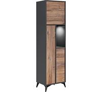 Komodee Vitrine Orvieto Chene Anthracite 51x187x40 cm