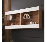 Komodee Vitrine Suspendue Armoire Tivoli - Blanc Wotan - 100 x 50 x 29 cm - sans LED