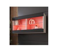 Komodee Vitrine Suspendue Horizontal Tivoli - Noir Blanc - 100 x 50 x 29 cm - LED RVB