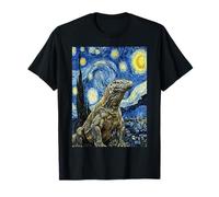 Komodo Dragon Nuit étoilée Van Gogh Peinture Art T-Shirt