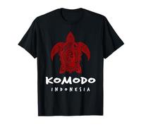 Komodo Indonesia Tortue de mer Tribal Motif Plage T-Shirt
