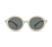 KOMONO Lele JR. Lunettes de soleil rondes blanches pour enfants avec protection UV et lentilles résistantes aux rayures, pour bébés, tout-petits, filles et garçons unisexes âgés de 1 à 2 ans