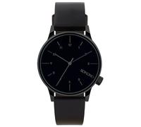 KOMONO Winston Regal All Black Men's Japanese Quartz Analogue Watch with Leather Strap