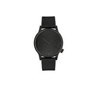 KOMONO Winston Regal All Black Men's Japanese Quartz Analogue Watch with Leather Strap