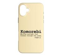 Komorebi Mot Japonais Vocab Poétique Arbre Soleil Nature Amour Coque pour iPhone 16 Plus