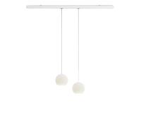 Komot Kos Duo L Rail 150 cm, blanc mat, câble acier inoxydable