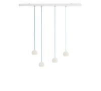 Komot Kos Quattro S Rail 200 cm, blanc mat, câble textile Petrol