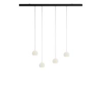 Komot Kos Quattro S Rail 200 cm, noir mat, câble acier inoxydable
