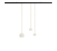Komot Kos Trio SL Rail 200 cm, noir mat, câble textile orange