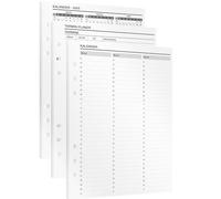KOMPASS® Agenda et agenda | 5 inserts DIN A5 pour agenda à anneaux | Calendrier annuel 2025 et 2026, calendrier mensuel, rendez-vous et échéances | Bullet Journal Planificateur rechargeable