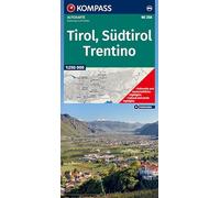 KOMPASS Autokarte Tirol, Südtirol, Trentino/Tirolo, Alto Adige, Trentino 1:250.000: mit Strassenkarte