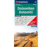 KOMPASS Autokarte und Panoramakarte Dolomiten / Dolomiti / Dolomites 1:150.000: mit Panorama, kulturelle und landschaftliche Highlights eingezeichnet