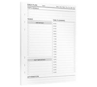 KOMPASS Daily Planner - Timeboxing | A5 Planner Inserts | 30 feuilles pour la planification quotidienne avec blocage du temps | More Productivity & Focus | Bullet Journal & To Do Refill Sheets