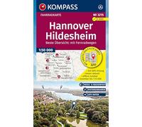 KOMPASS Fahrradkarte 3215 Hannover, Hildesheim 1:50.000: reiß- und wetterfest