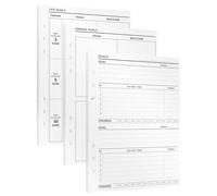KOMPASS Fixation d'objectifs | Inserts de planificateur A5 | 7 feuilles pour définir et atteindre des objectifs à long terme | Recharges de feuilles de calendrier A5 pour planification annuelle