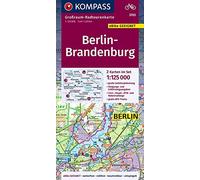 KOMPASS Großraum-Radtourenkarte 3703 Berlin-Brandenburg 1:125.000: 2 Karten im Set, reiß- und wetterfest, GPX-Daten zum Download
