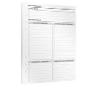 KOMPASS® Hiérarchisation | Feuilles A5 pour planificateur à anneaux | 15 feuilles avec matrice Eisenhower pour hiérarchiser les tâches | Plus de concentration et de productivité | Recharge pour