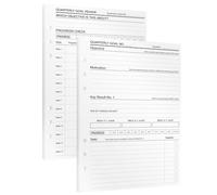 KOMPASS® Planificateur trimestriel d'objectifs | Inserts pour planificateur OKR A5 | 30 feuilles pour une définition structurée d'objectifs et une réflexion | Méthode OKR | Recharges pour journaux à