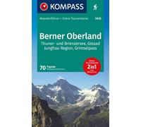 KOMPASS – Guide de randonnée Berner Oberland, 70 itinéraires – carte incluse, GPS téléchargeable