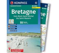 KOMPASS Wanderführer Bretagne, vom Mont-Saint-Michel bis Saint-Nazaire, 55 Touren mit Extra-Tourenkarte: mit Touren und GPS-Daten in der KOMPASS-App
