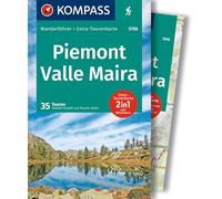 KOMPASS Wanderführer Piemont, Valle Maira, 35 Touren mit Extra-Tourenkarte: GPS-Daten zum Download