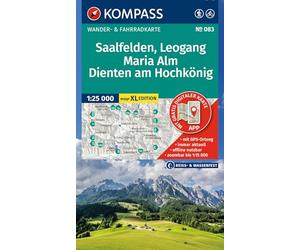 KOMPASS Wanderkarte 083 Saalfelden, Leogang, Maria Alm, Dienten am Hochkönig 1:25.000: XL Karten: Wander- und Fahrradkarte im Walter Mayr Großdruck - ... Wander-& Radwege. Skitouren. Langlaufen.