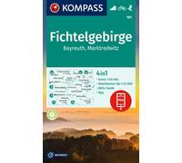 KOMPASS Wanderkarte 191 Fichtelgebirge, Bayreuth, Marktredwitz 1:50.000: 4in1 Wanderkarte mit Aktiv Guide und Detailkarten inklusive Karte zur offline ... der KOMPASS-App. Fahrradfahren. Langlaufen.