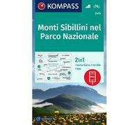 Kompass Wanderkarte 2474 Monti Sibillini Nel Parco Nazionale 1:50.000