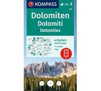Kompass Wanderkarten-Set 672 Dolomiten, Dolomiti, Dolomites (4 Karten) 1:35.000