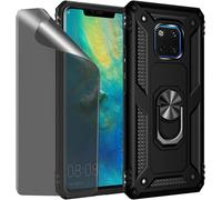 Kompatibel Huawei Mate 20 Pro Black Protective Case With Privacy Glass Screen Protector Anti-Spy