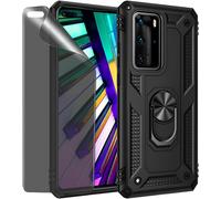 Kompatibel Huawei P40 Pro/P40 Pro+ Black Protective Case With Privacy Glass Screen Protector Anti-Spy