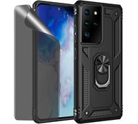 Kompatibel Samsung Galaxy S21 Ultra Black Protective Case With Privacy Glass Screen Protector Anti-Spy